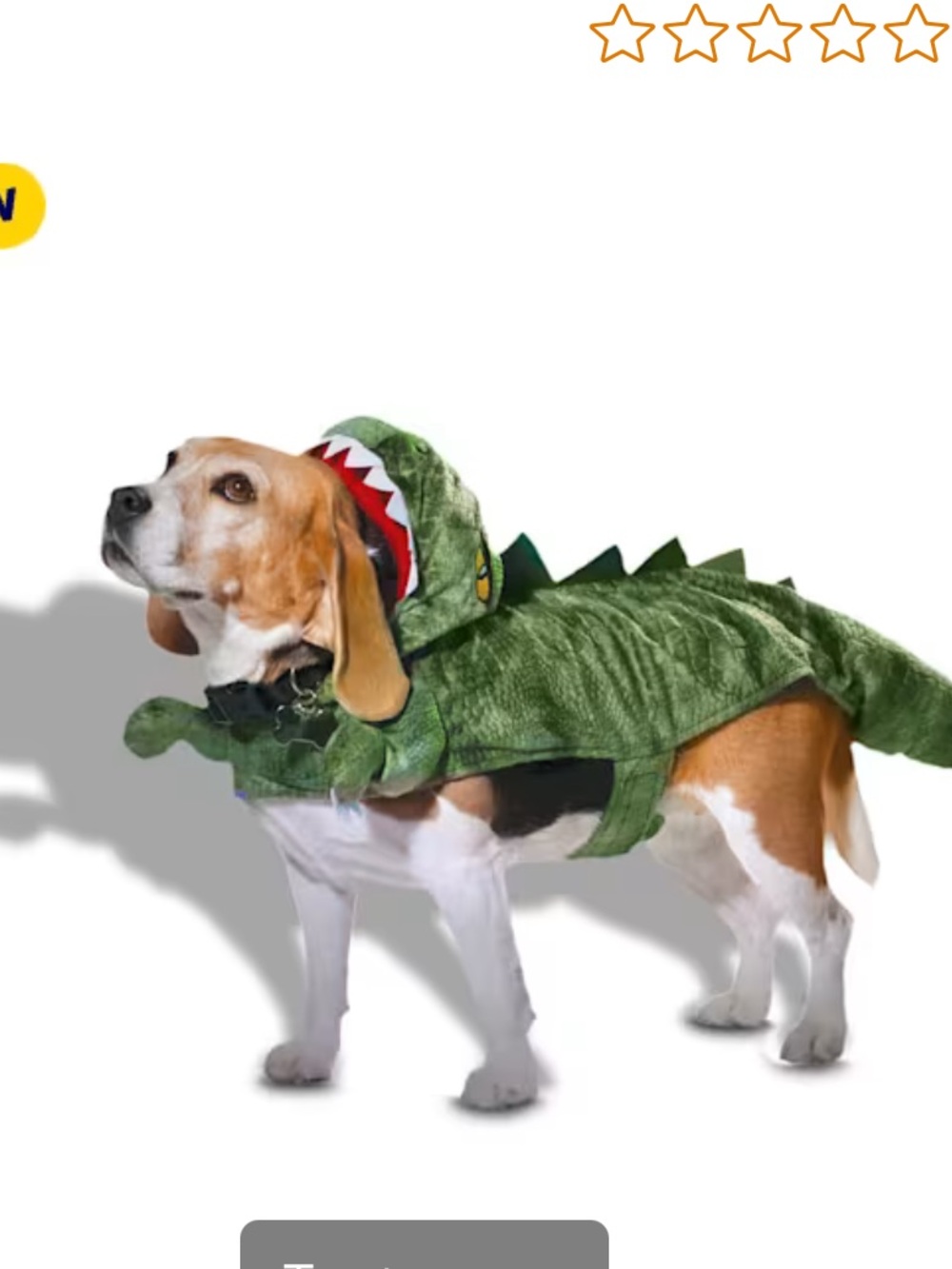 Petco Green Dinosaur Hooded Dog Costume - XL Extra Large